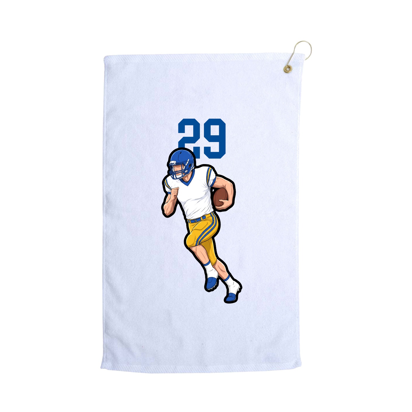 Golf Towel — Number Top in White