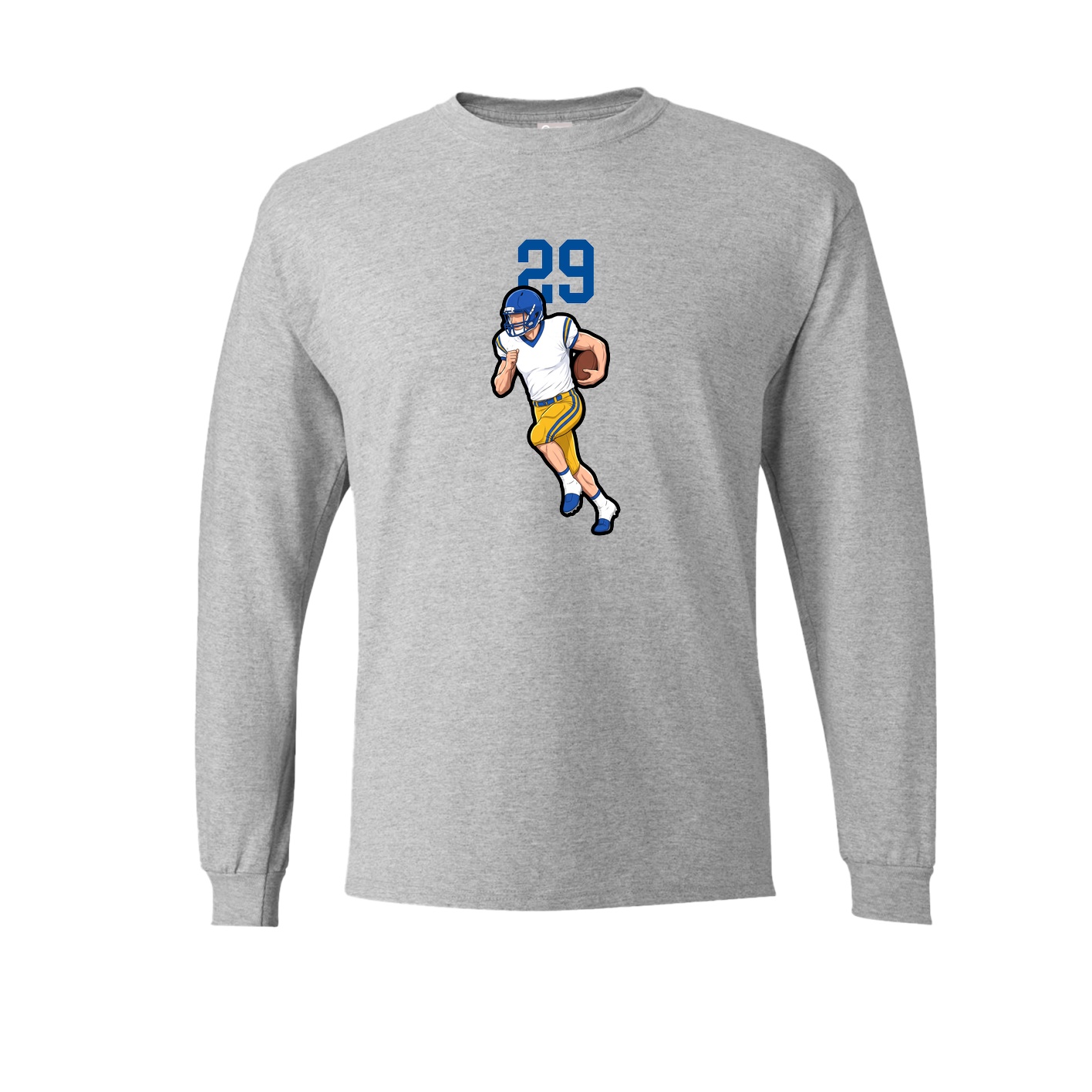 Long Sleeve Tee — Number Top in Grey