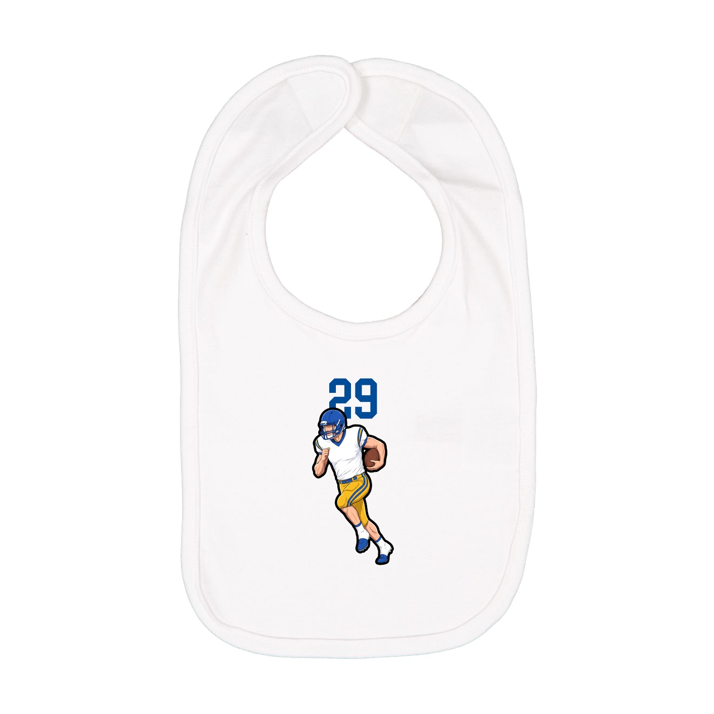 Infant Bib — Number Top in White