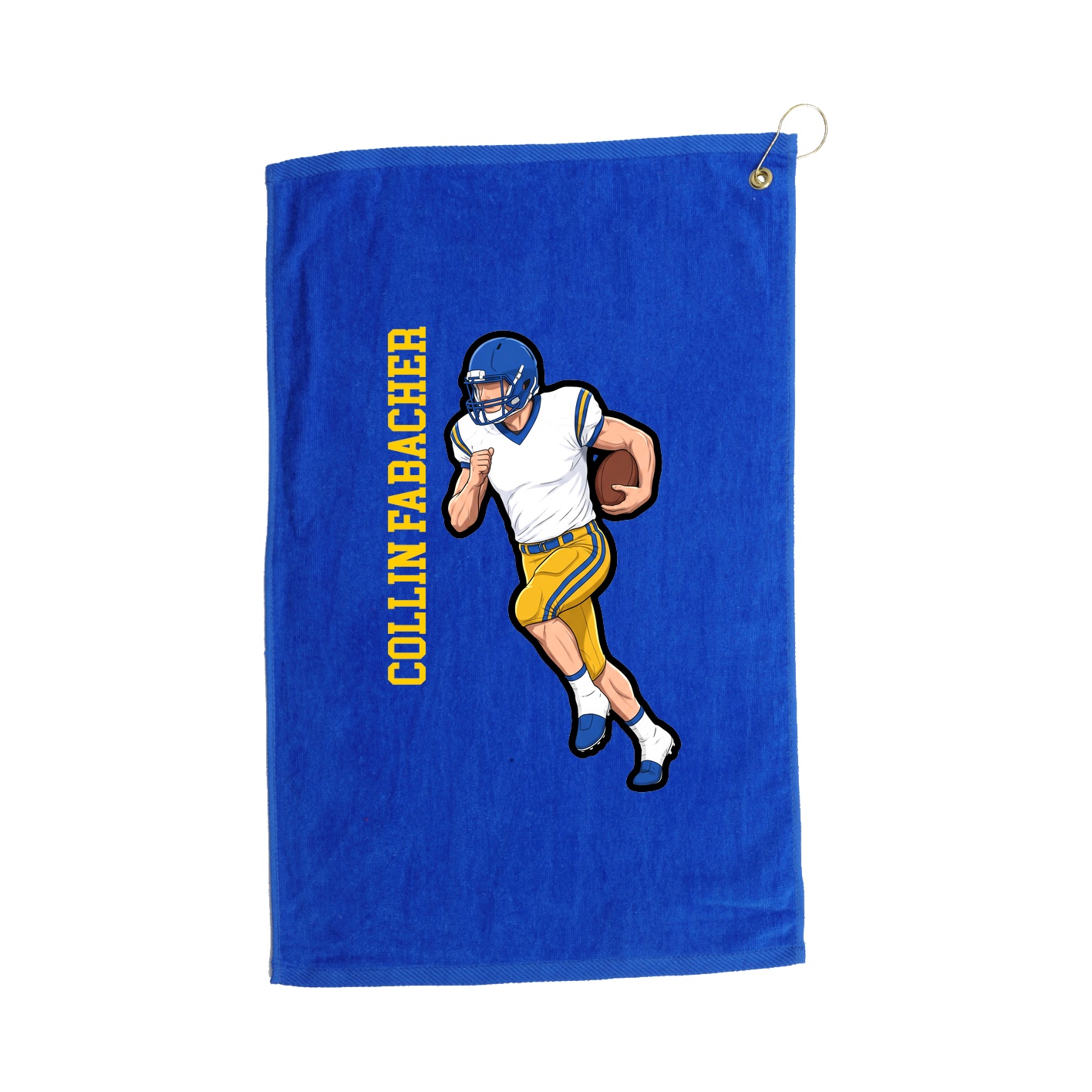 Golf Towel — Name Vertical in Royal