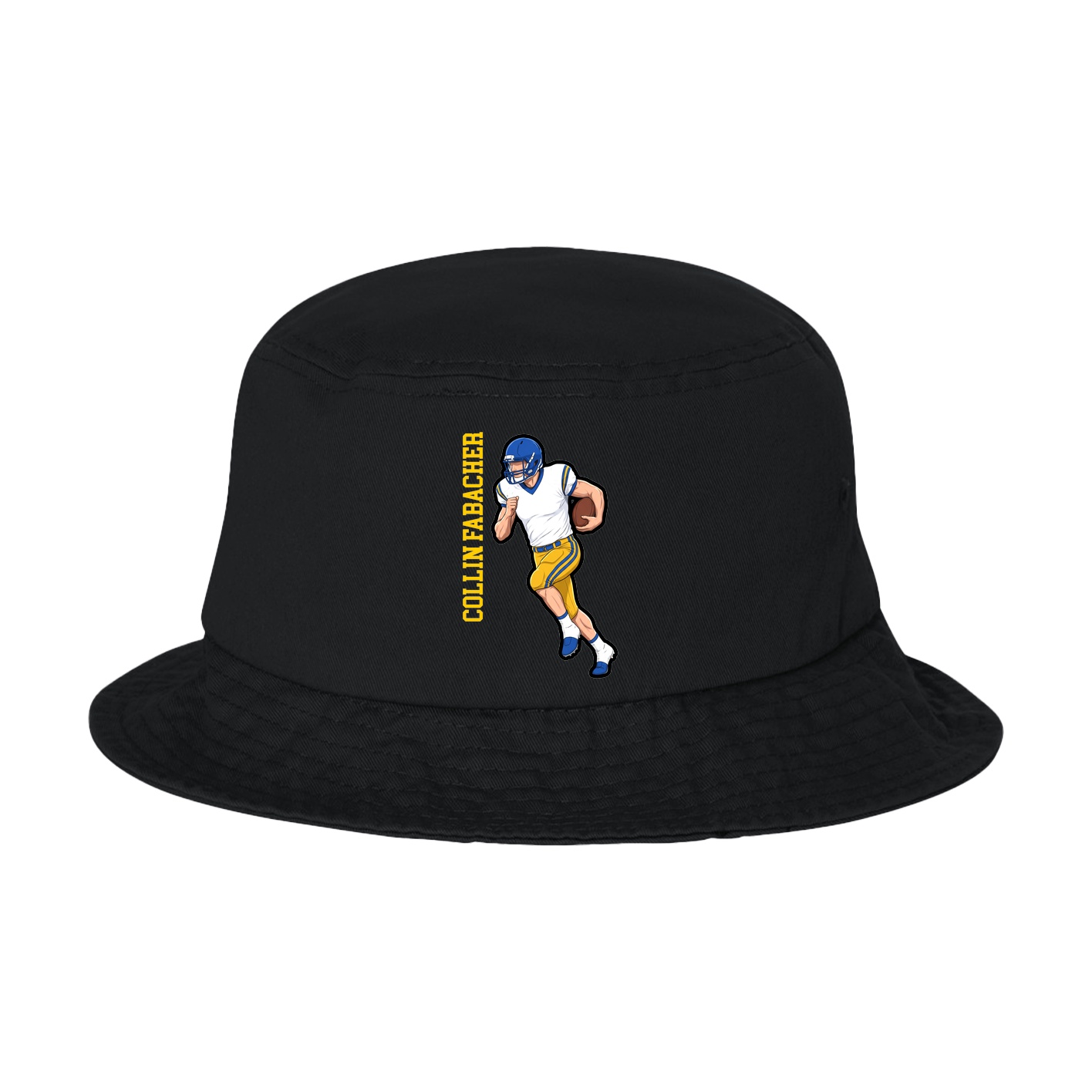Bucket Cap — Name Vertical in Black
