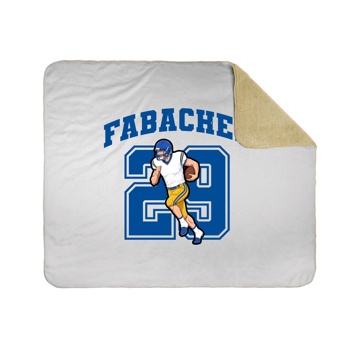 Throw Blanket — Number in White