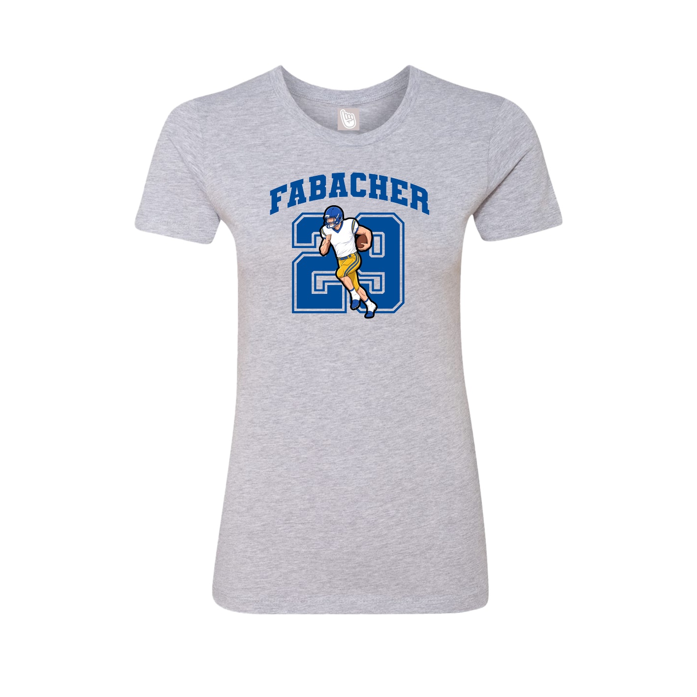 Fitted Women's Tee — Number in Grey