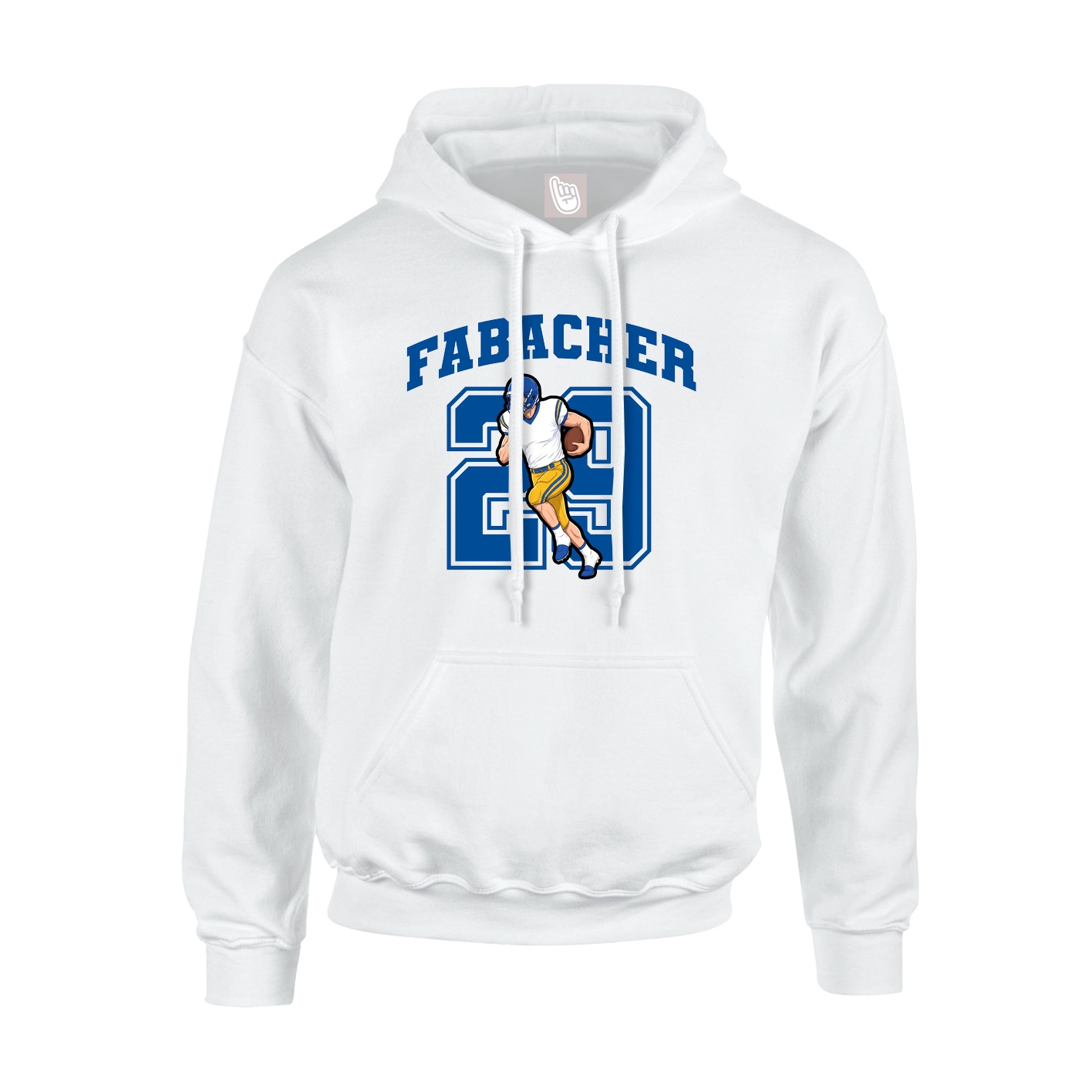 Youth Hoodie — Number in White