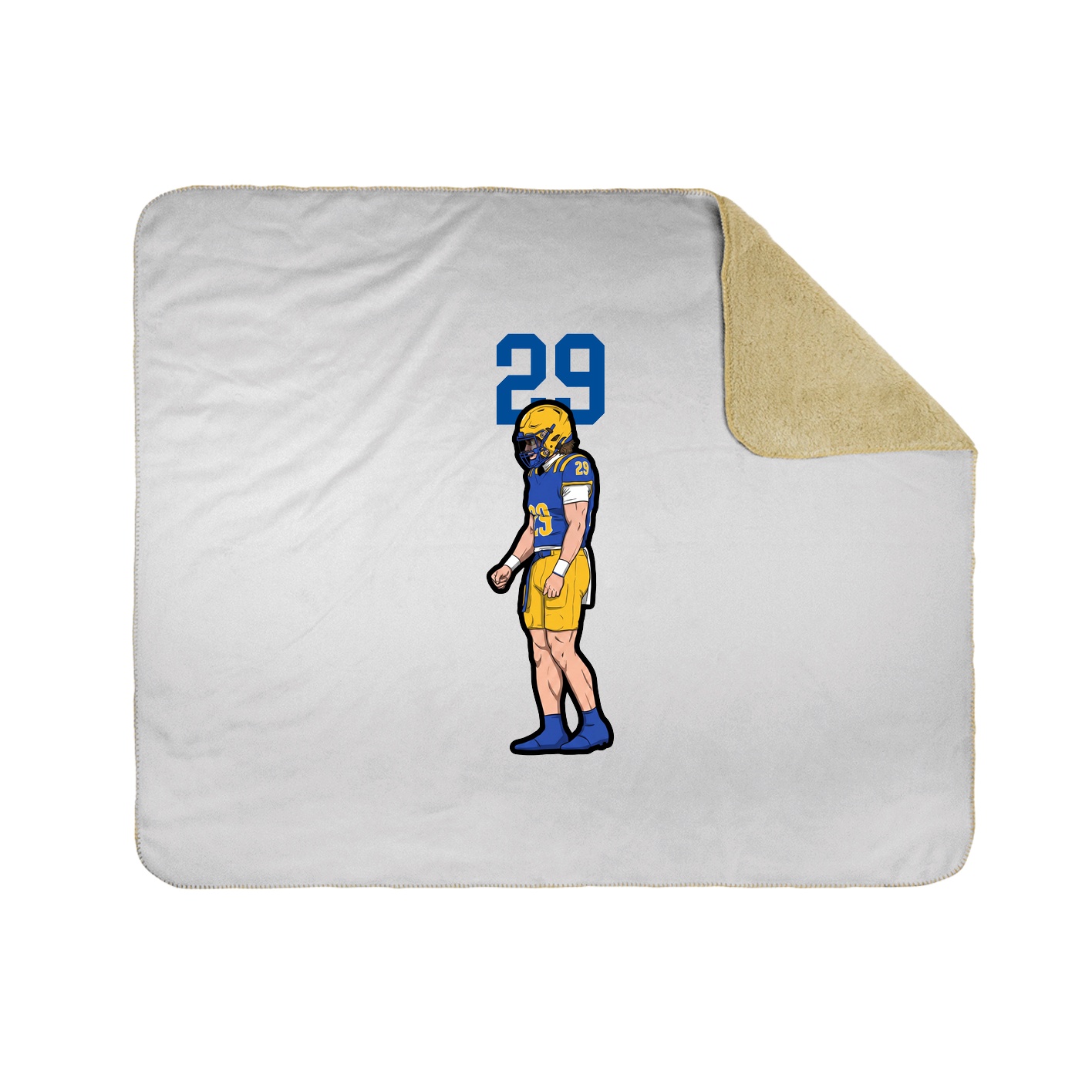 Throw Blanket — Number Top in White