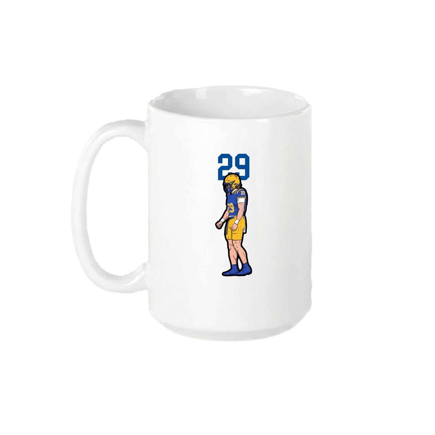 15oz Coffee Mug — Number Top in White