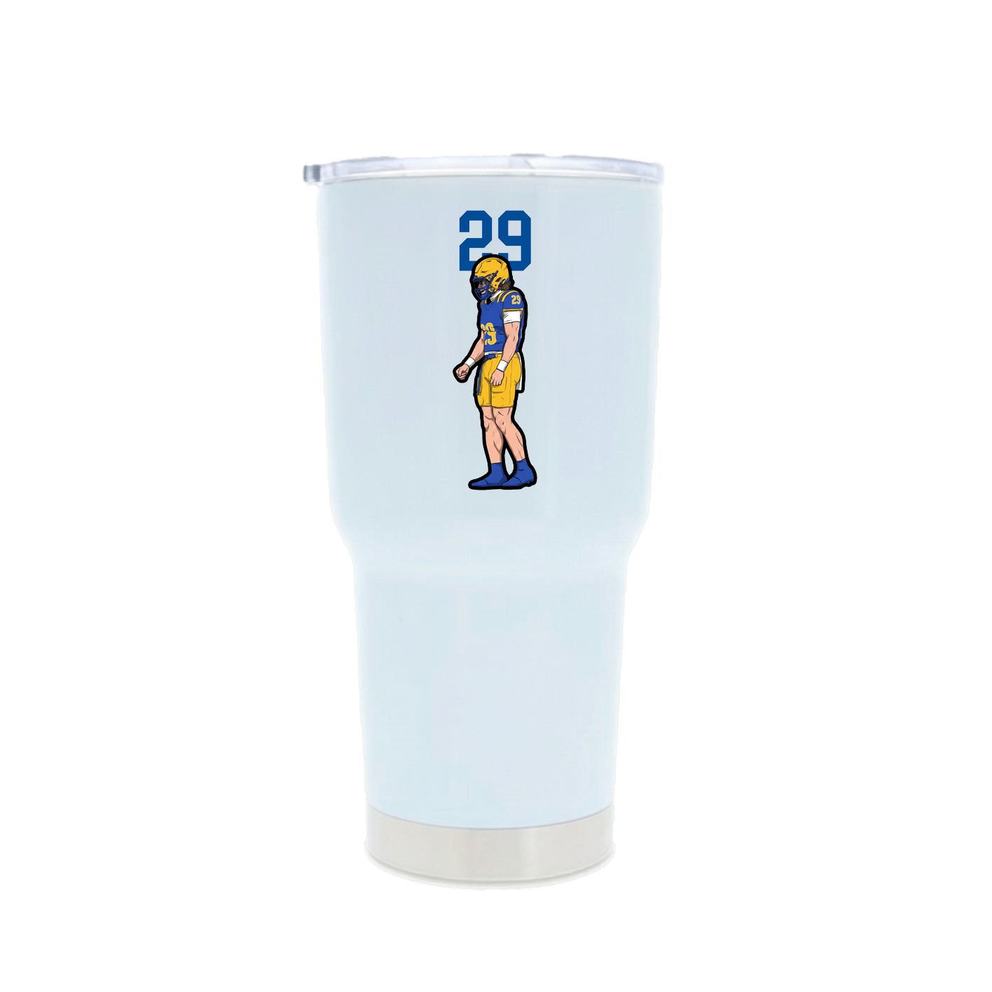30oz Stainless Steel Tumbler — Number Top in White