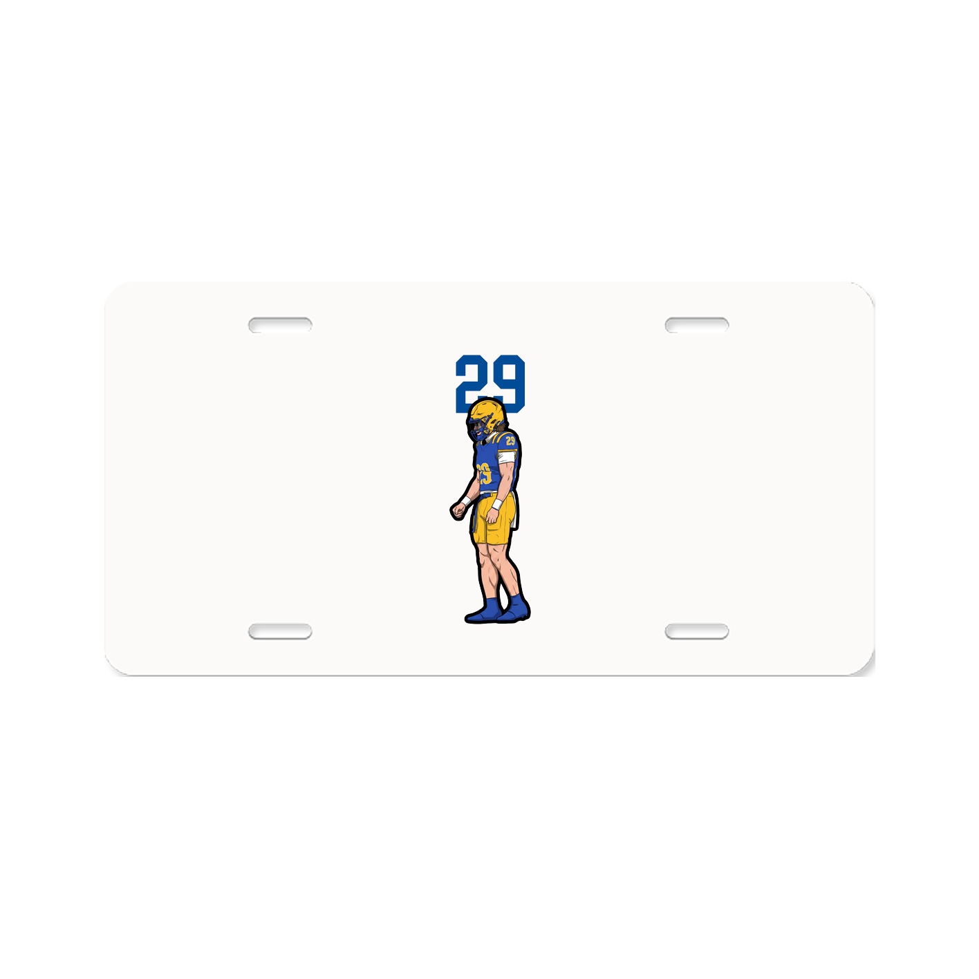 License Plate — Number Top in Classic