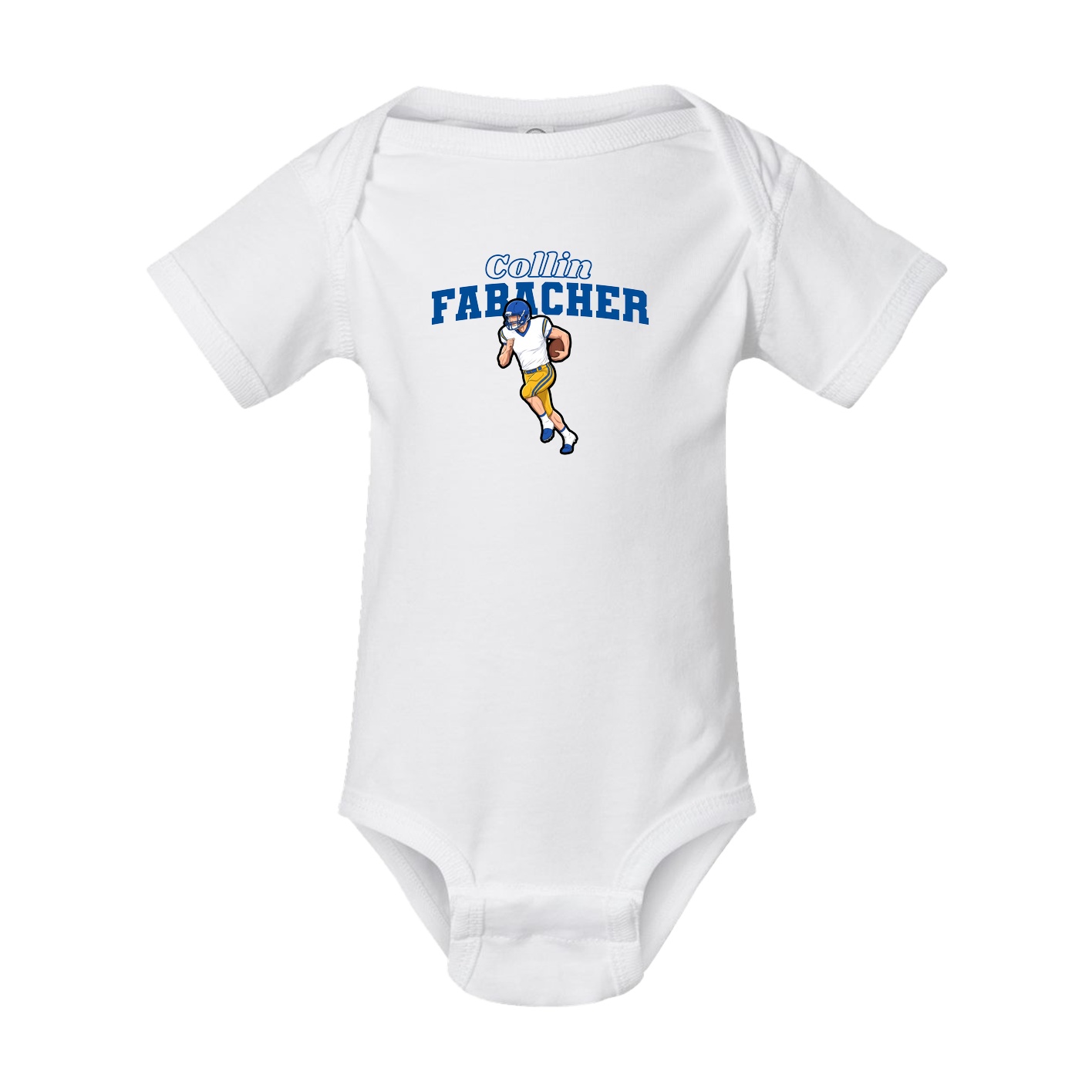 Baby Onesie — Name Arch in White