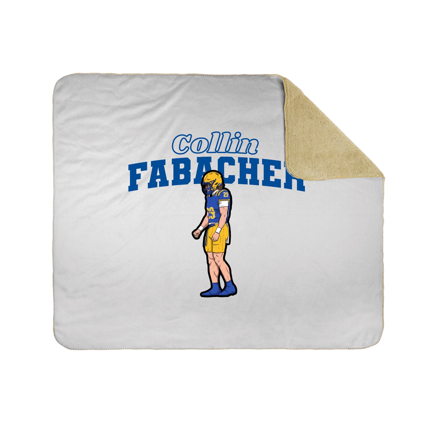 Throw Blanket — Name Arch in White
