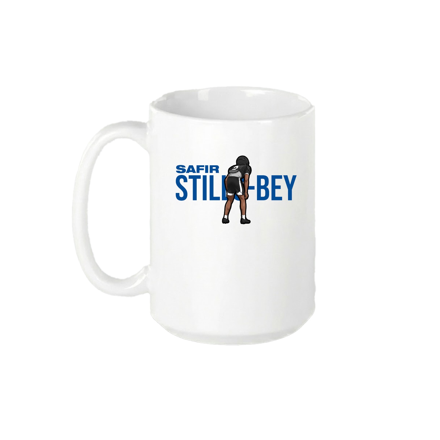 15oz Coffee Mug — Player Name in White
