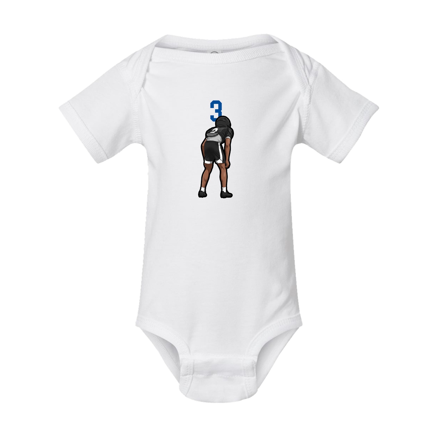 Baby Onesie — Number Top in White