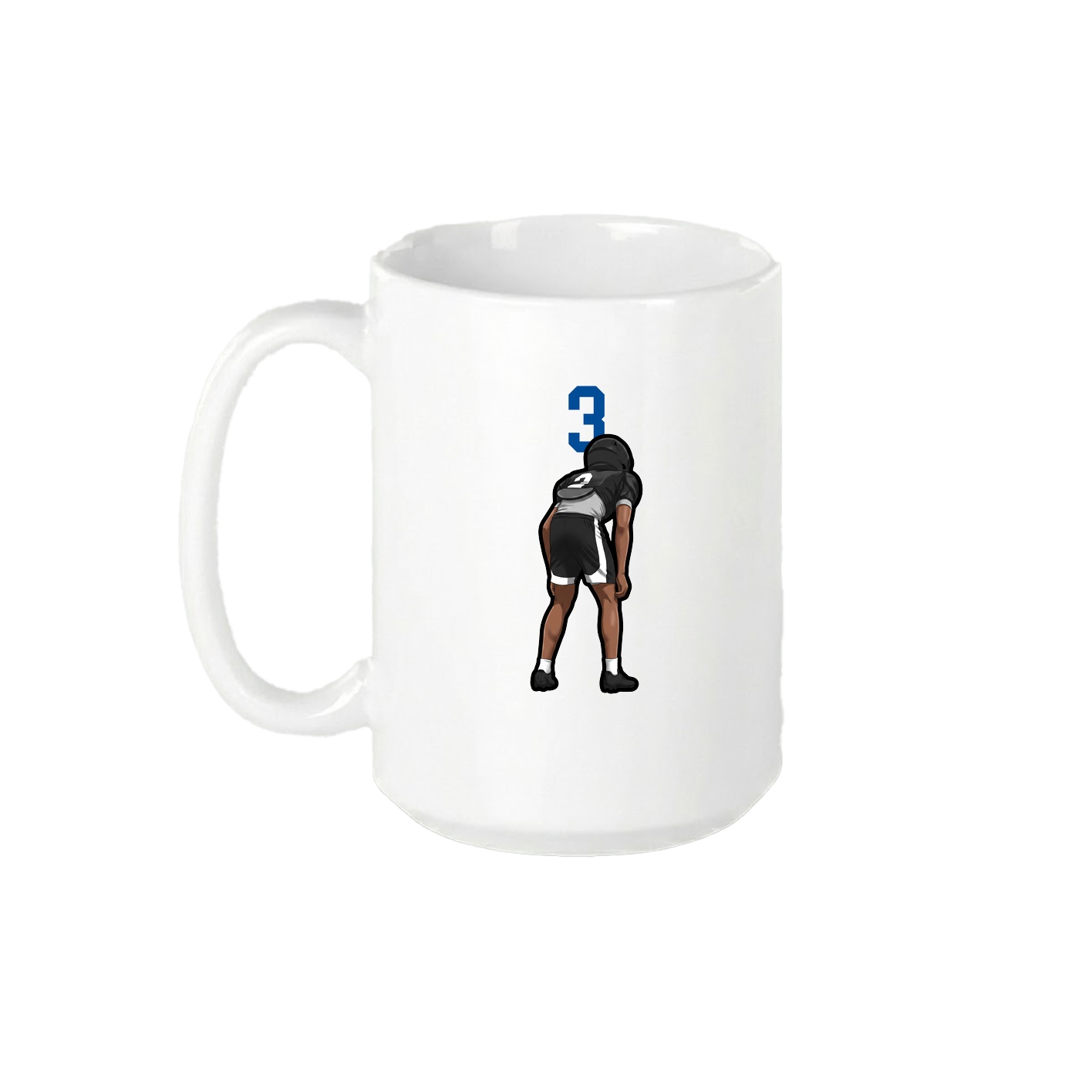 15oz Coffee Mug — Number Top in White