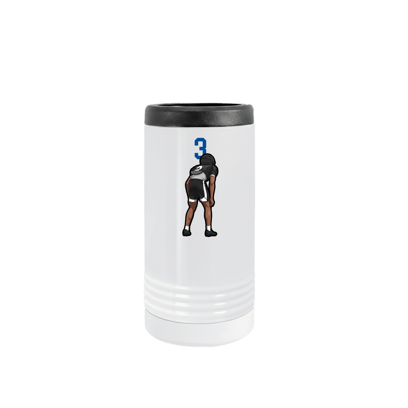 Slim Beverage Holder — Number Top in White