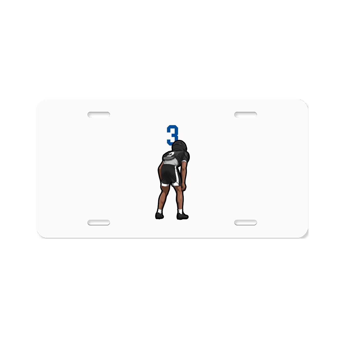 License Plate — Number Top in Classic