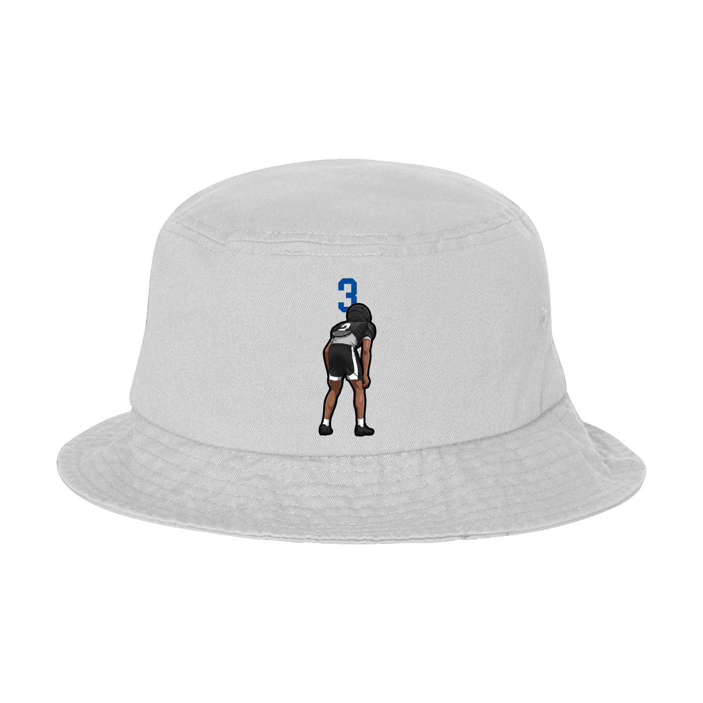 Bucket Cap — Number Top in White