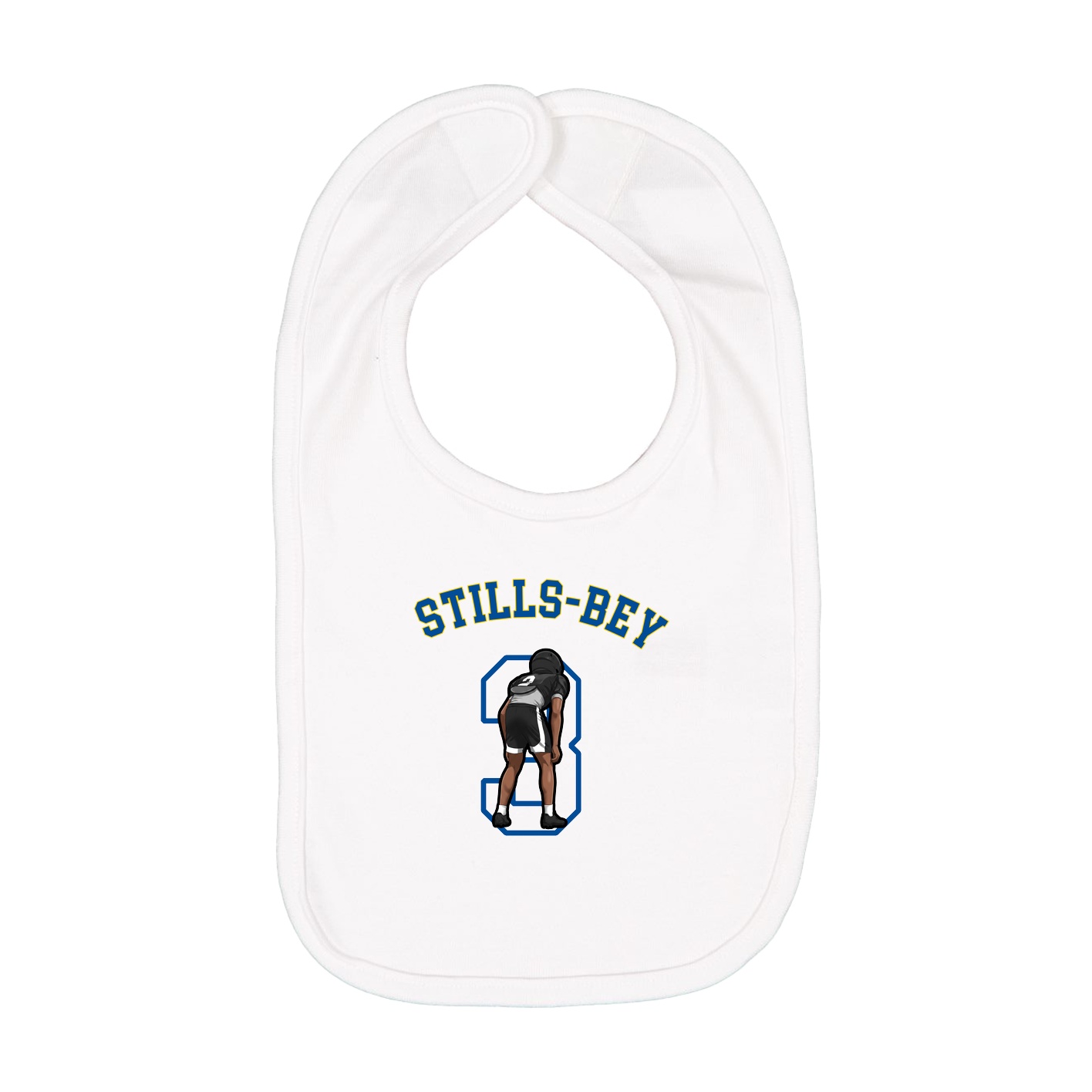 Infant Bib — Shirsey Arch in White
