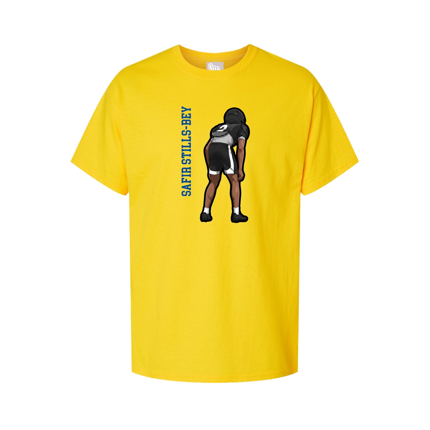 Youth Tee — Name Vertical in Gold