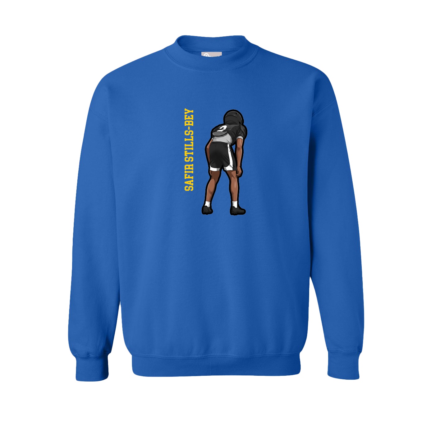 Fleece Crew — Name Vertical in Royal