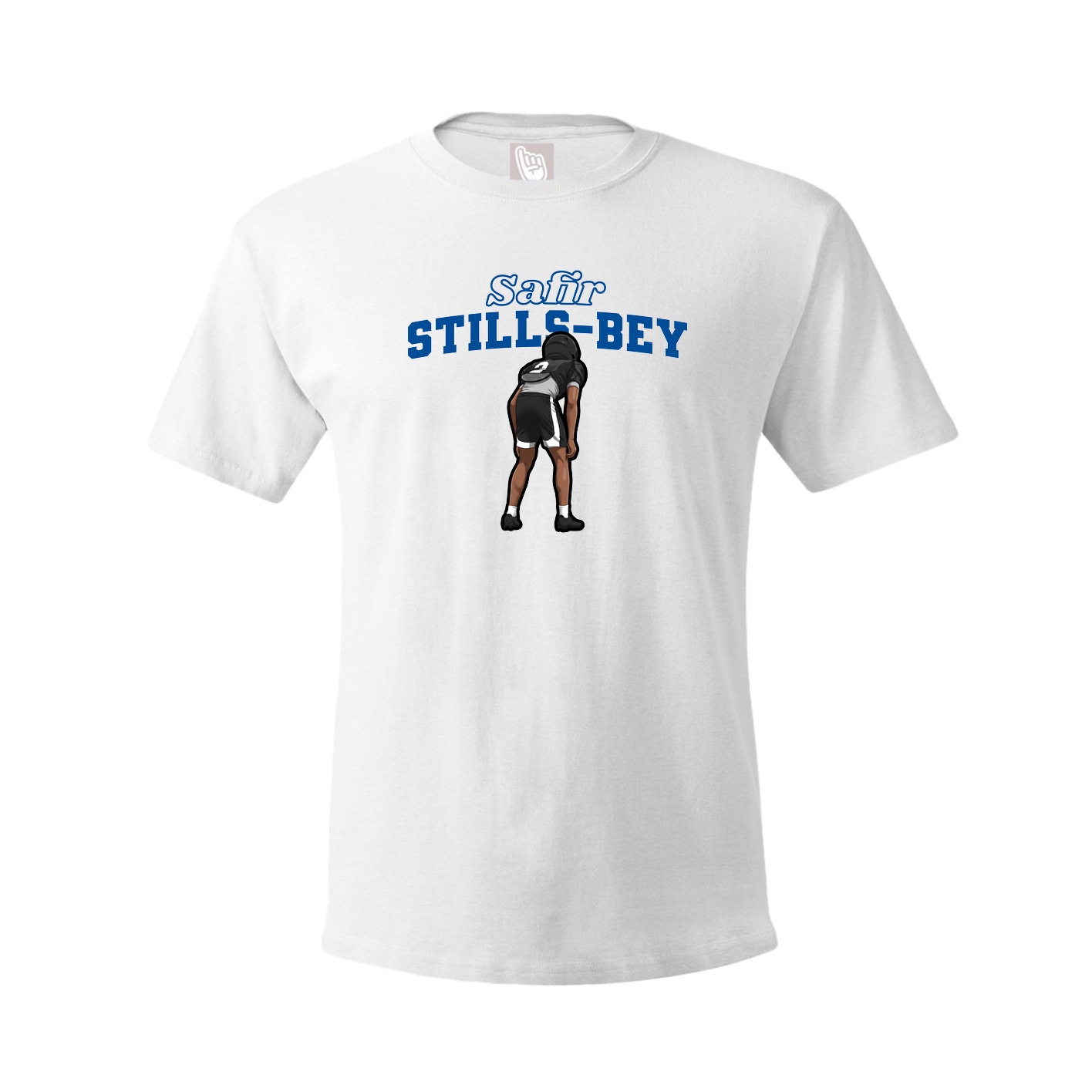 Youth Tee — Name Arch in White