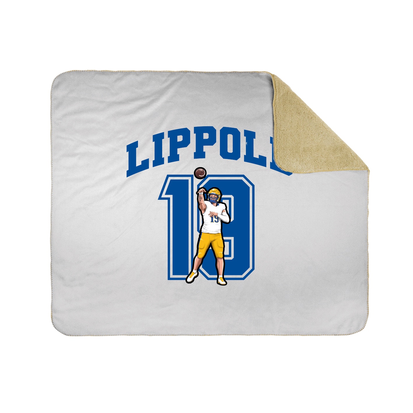 Throw Blanket — Number in White
