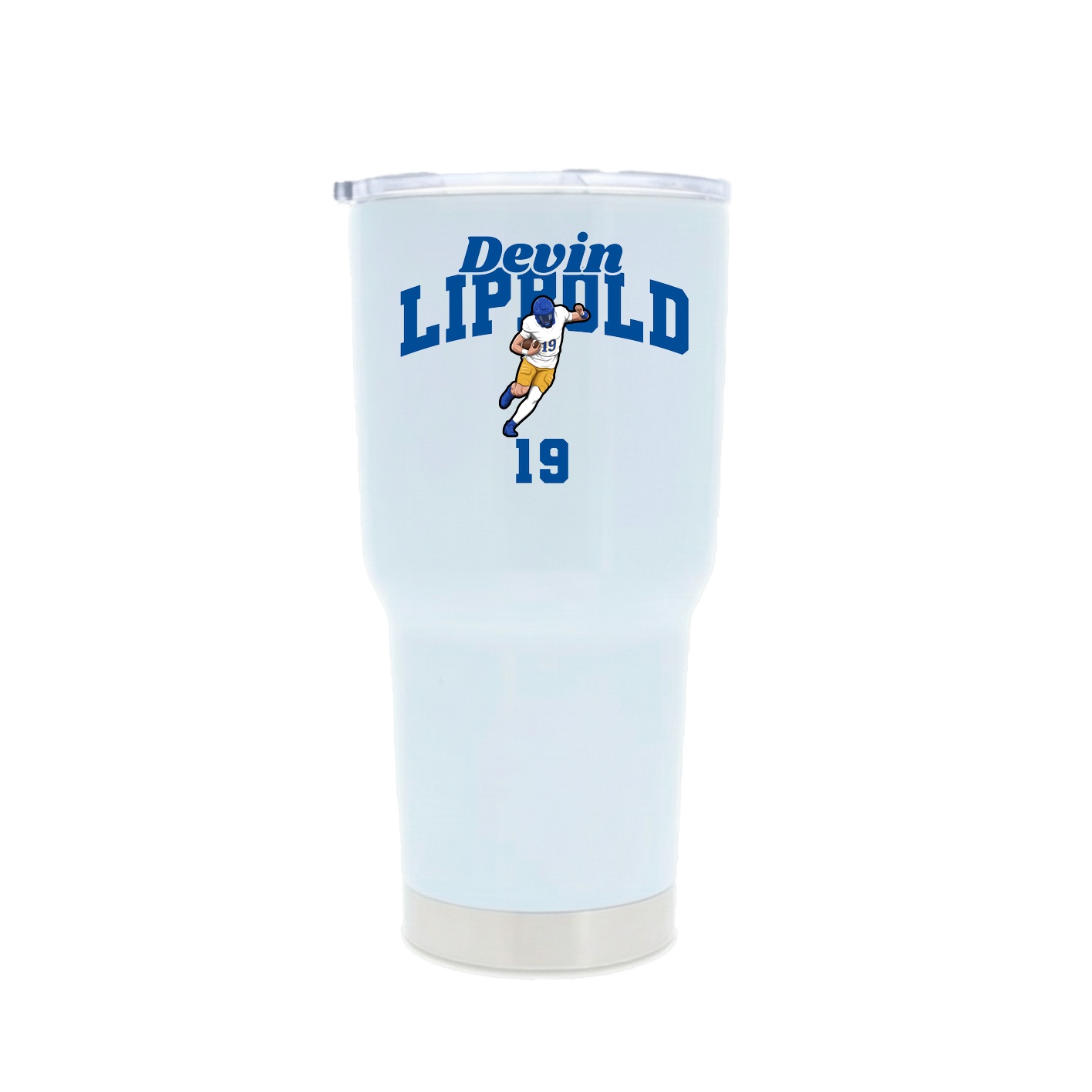 30oz Stainless Steel Tumbler — Signature Arch in White