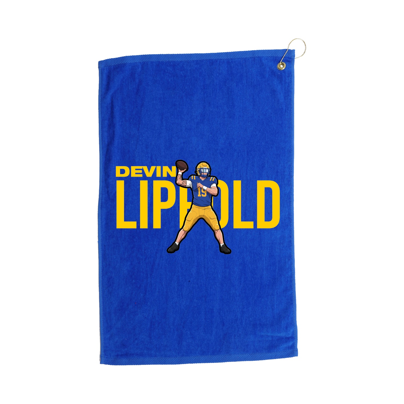 Golf Towel — Player Name in Royal