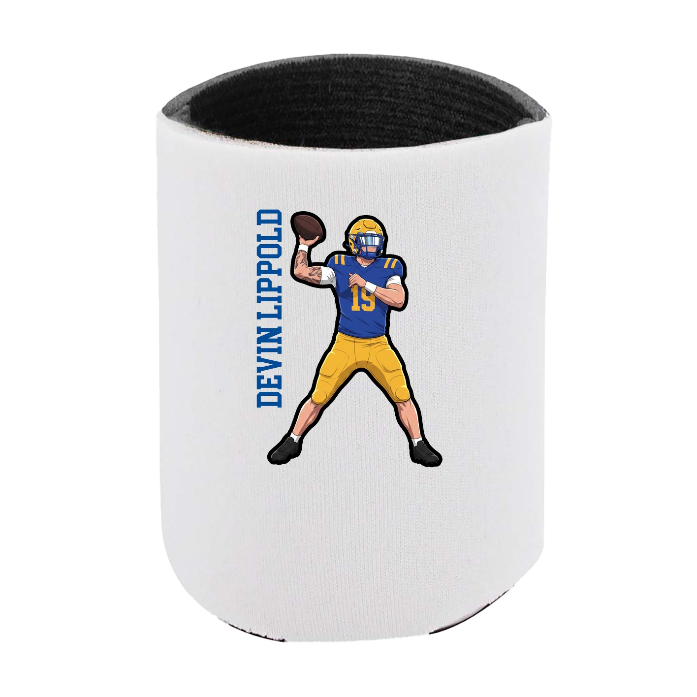 Can Holder — Name Vertical in White