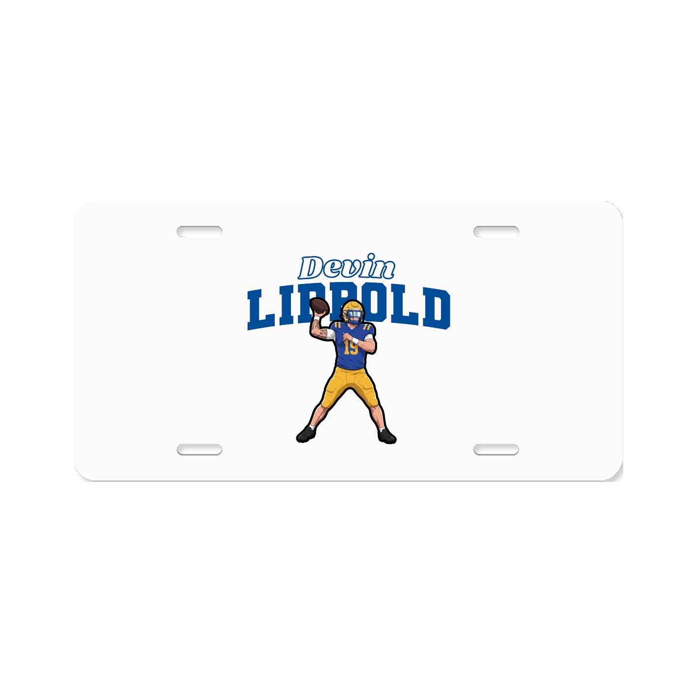 License Plate — Name Arch in Classic