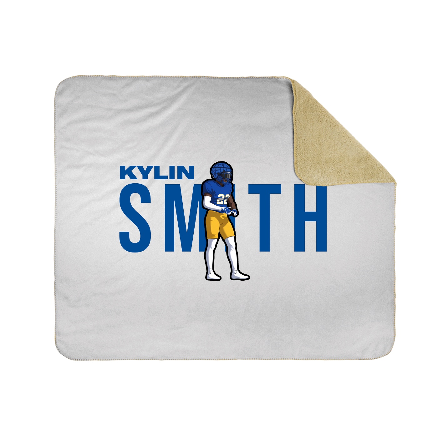 Throw Blanket — Player Name in White