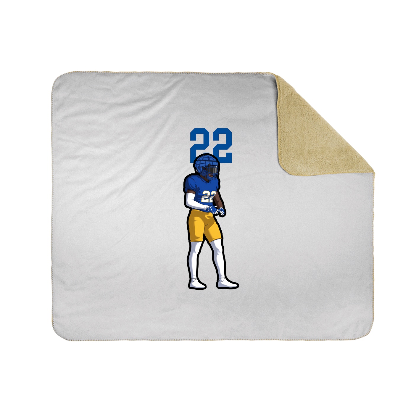 Throw Blanket — Number Top in White