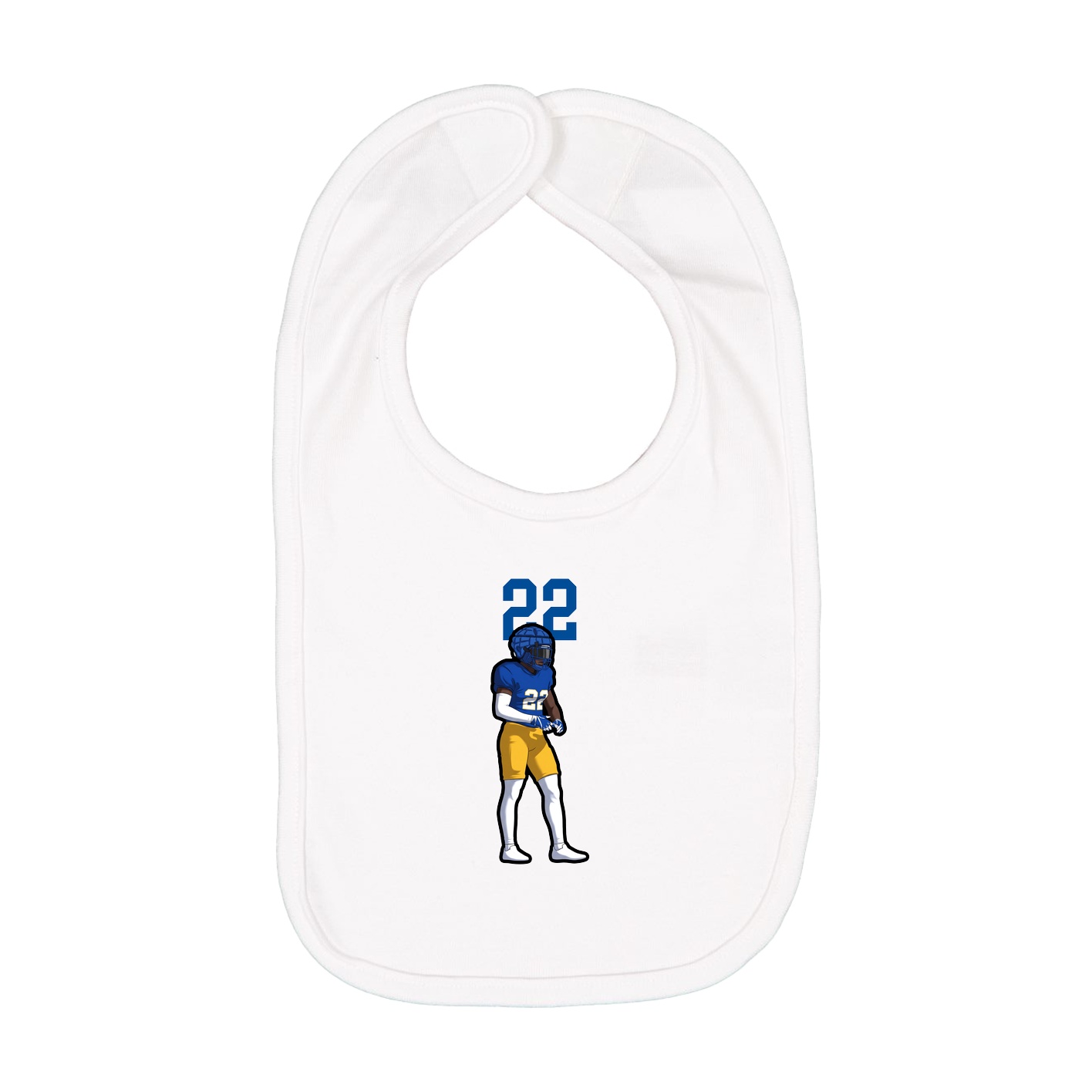 Infant Bib — Number Top in White