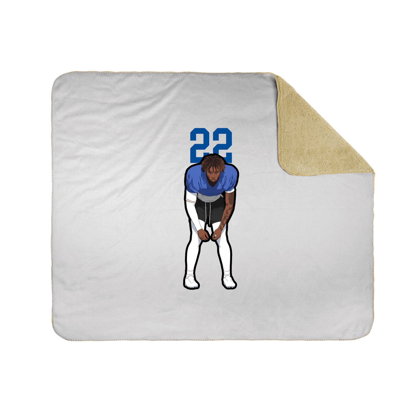 Throw Blanket — Number Top in White