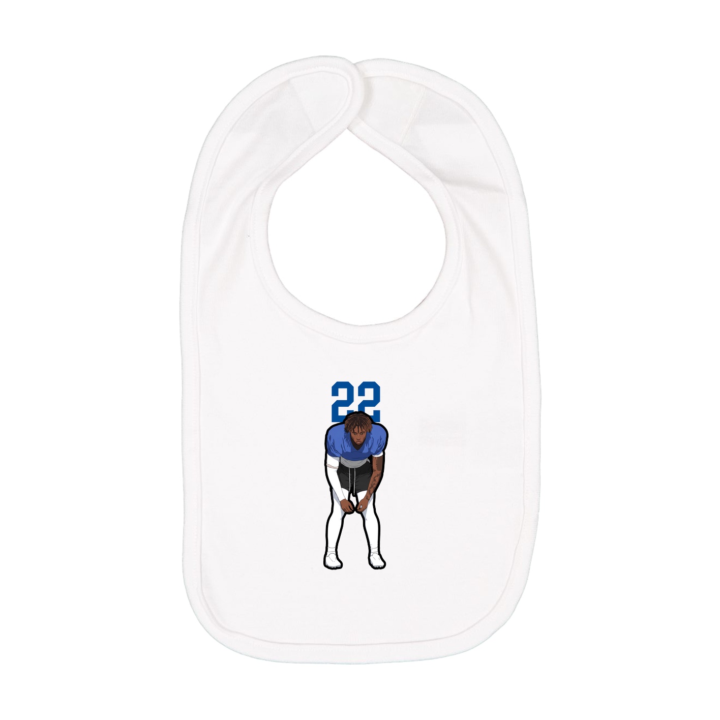 Infant Bib — Number Top in White