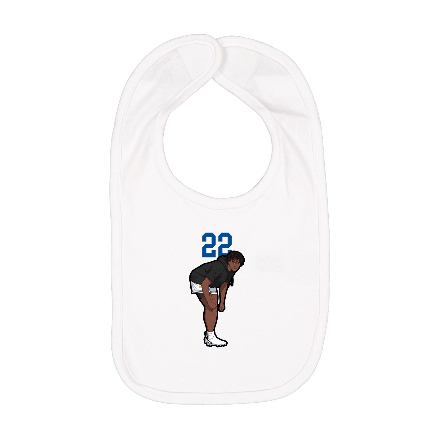 Infant Bib — Number Top in White
