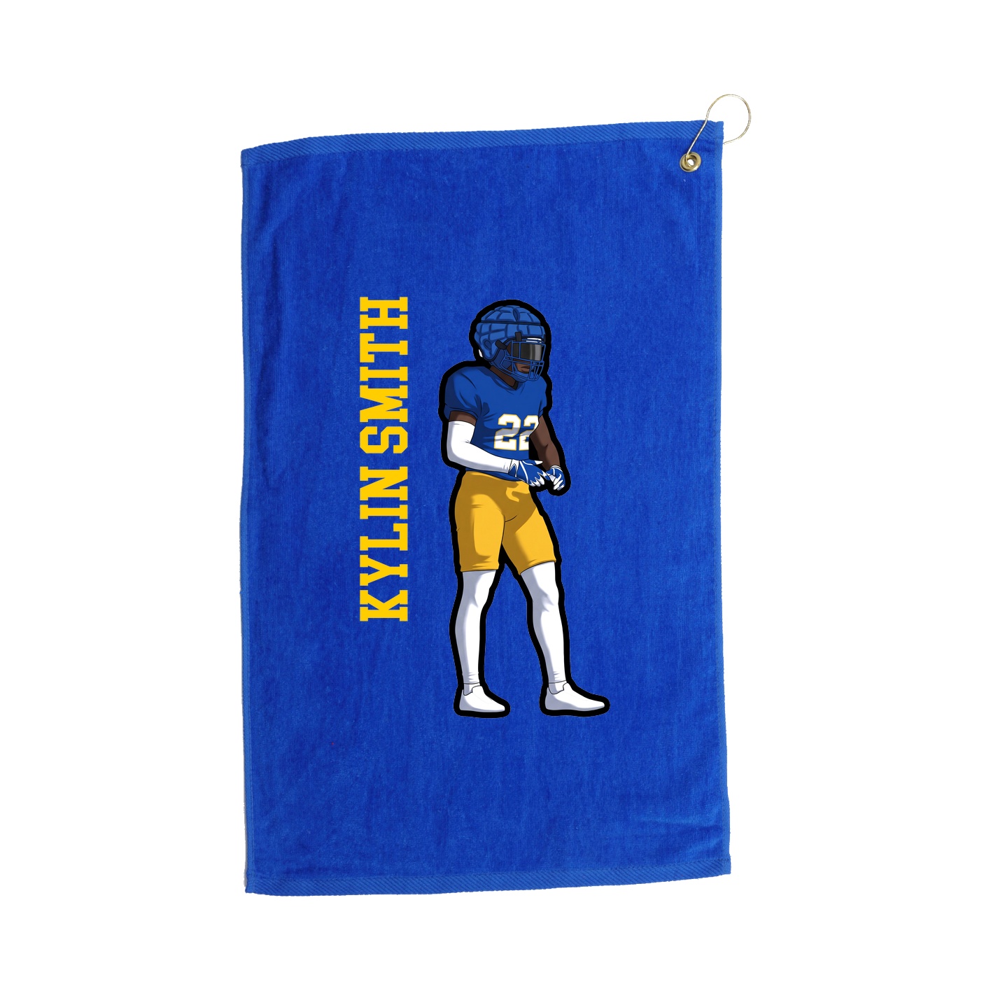 Golf Towel — Name Vertical in Royal