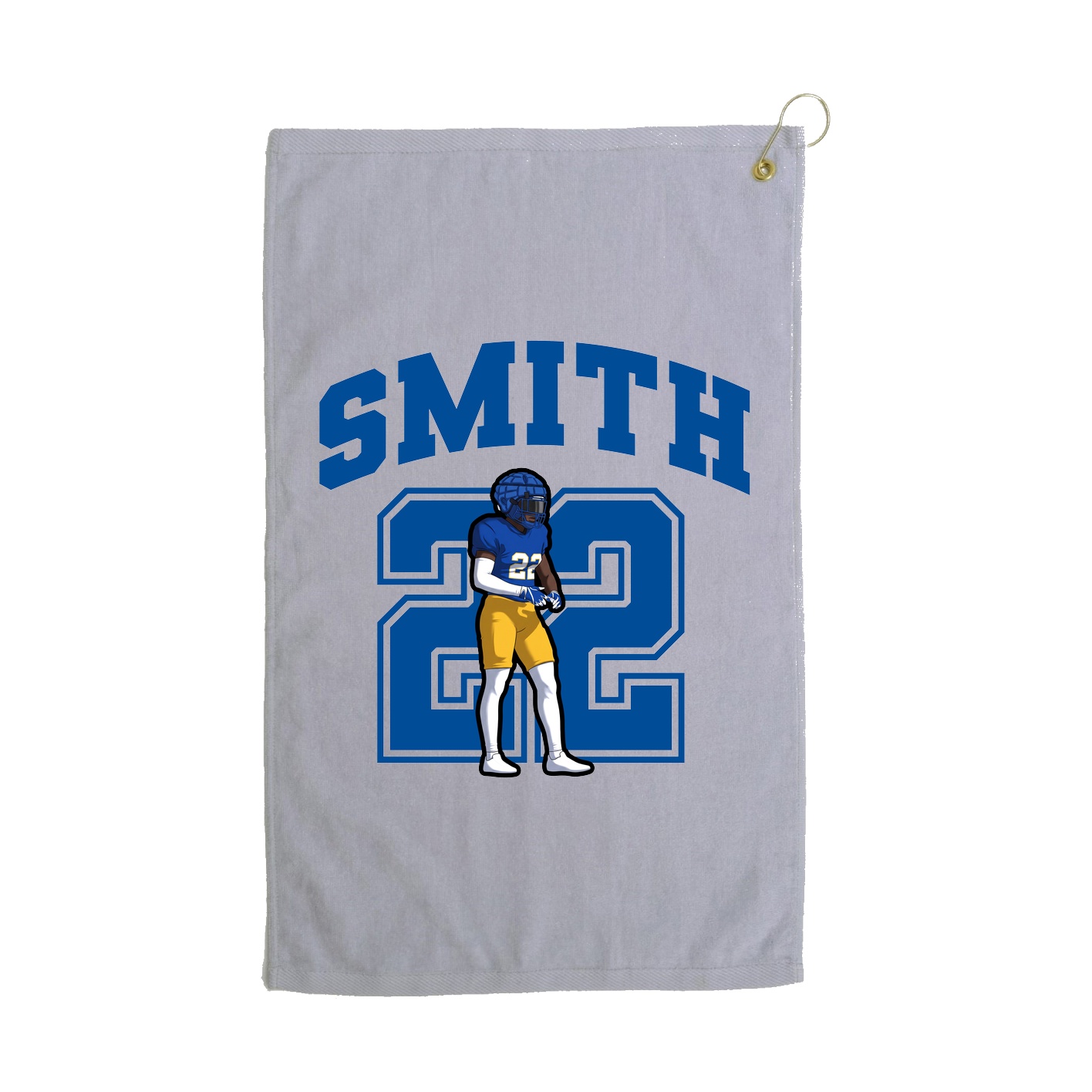 Golf Towel — Number in Grey