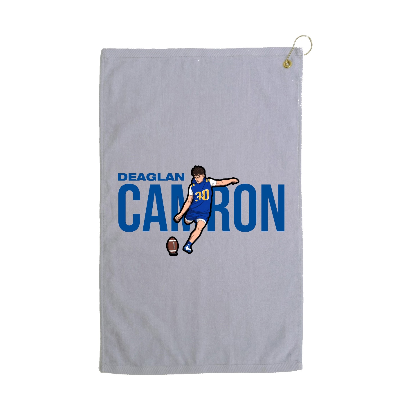 Golf Towel — Player Name in Grey