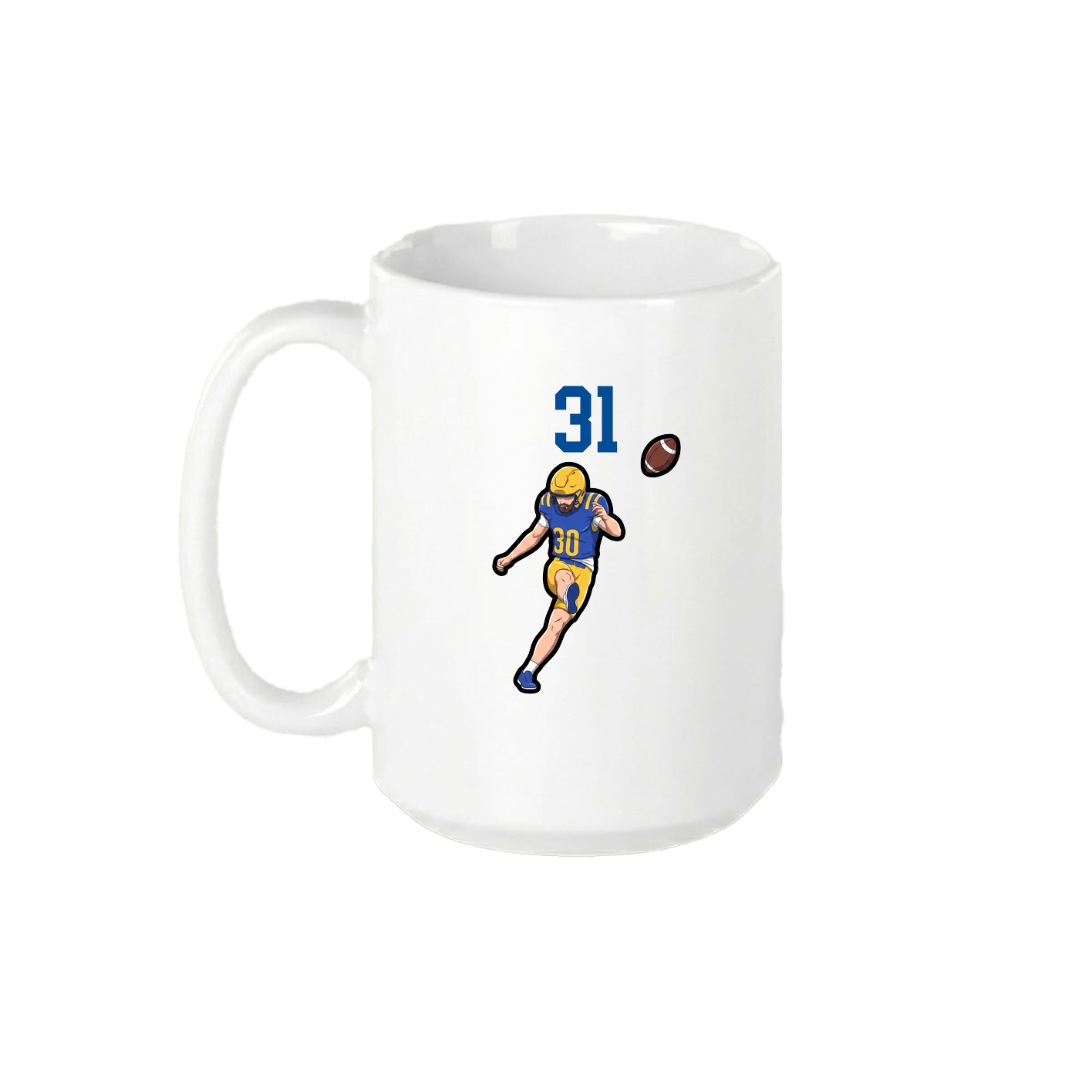 15oz Coffee Mug — Number Top in White