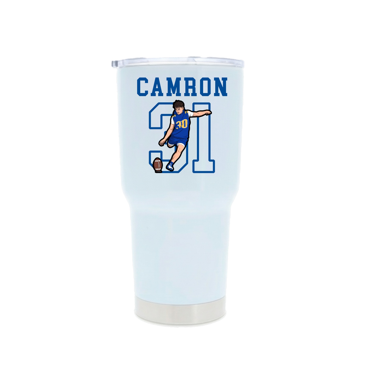 30oz Stainless Steel Tumbler — Shirsey in White