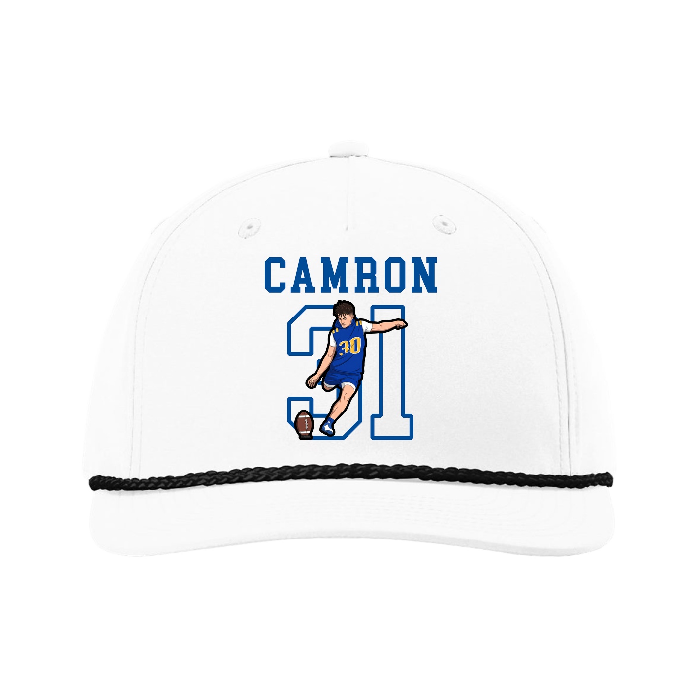 Five-Panel Classic Rope Cap — Shirsey in White