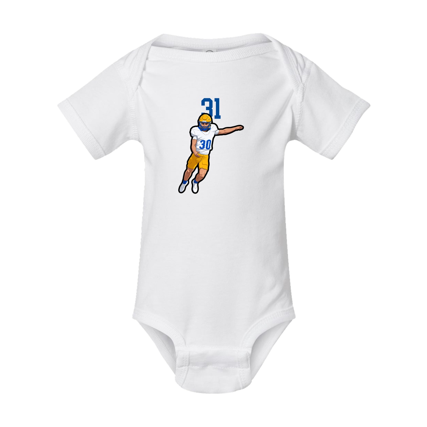 Baby Onesie — Number Top in White