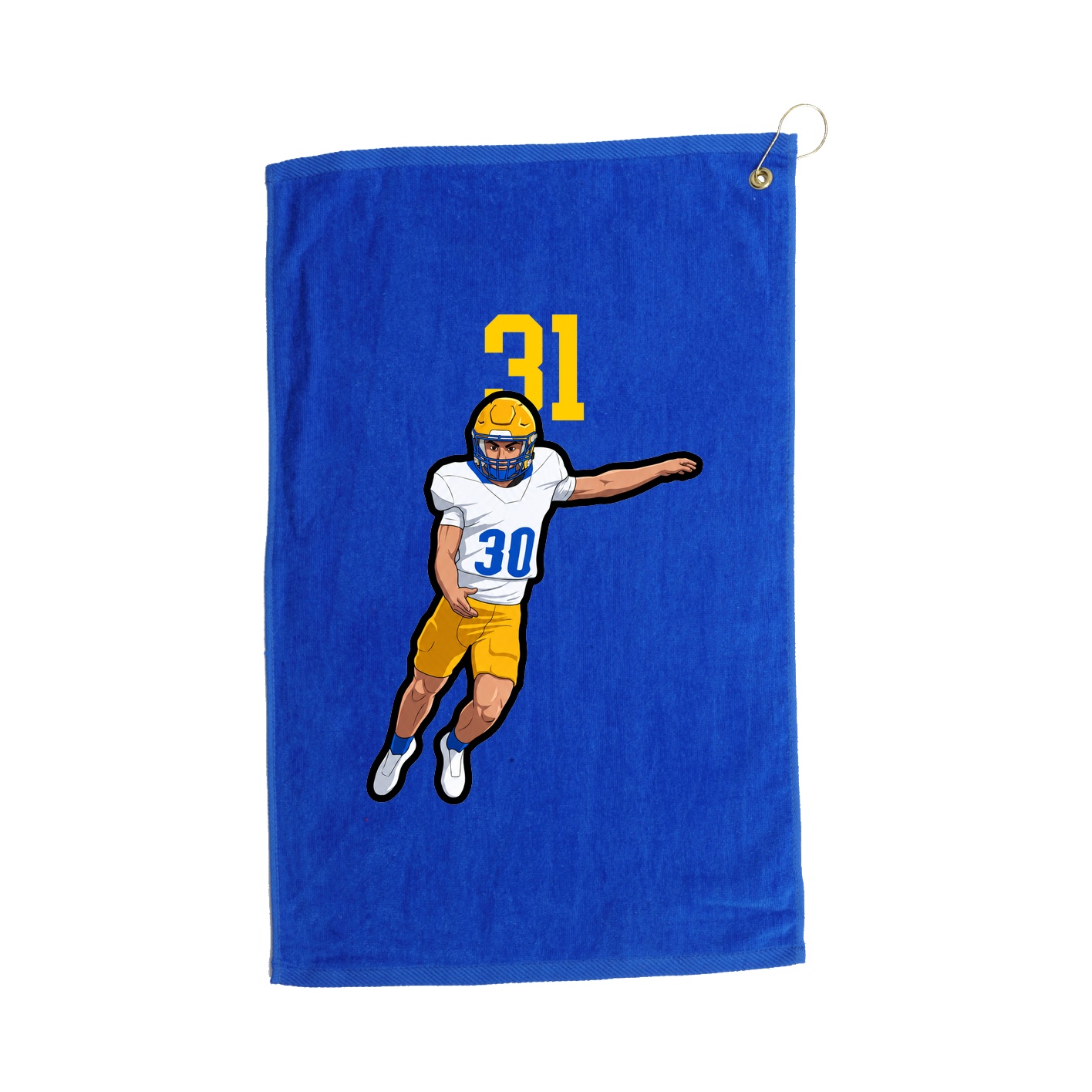 Golf Towel — Number Top in Royal