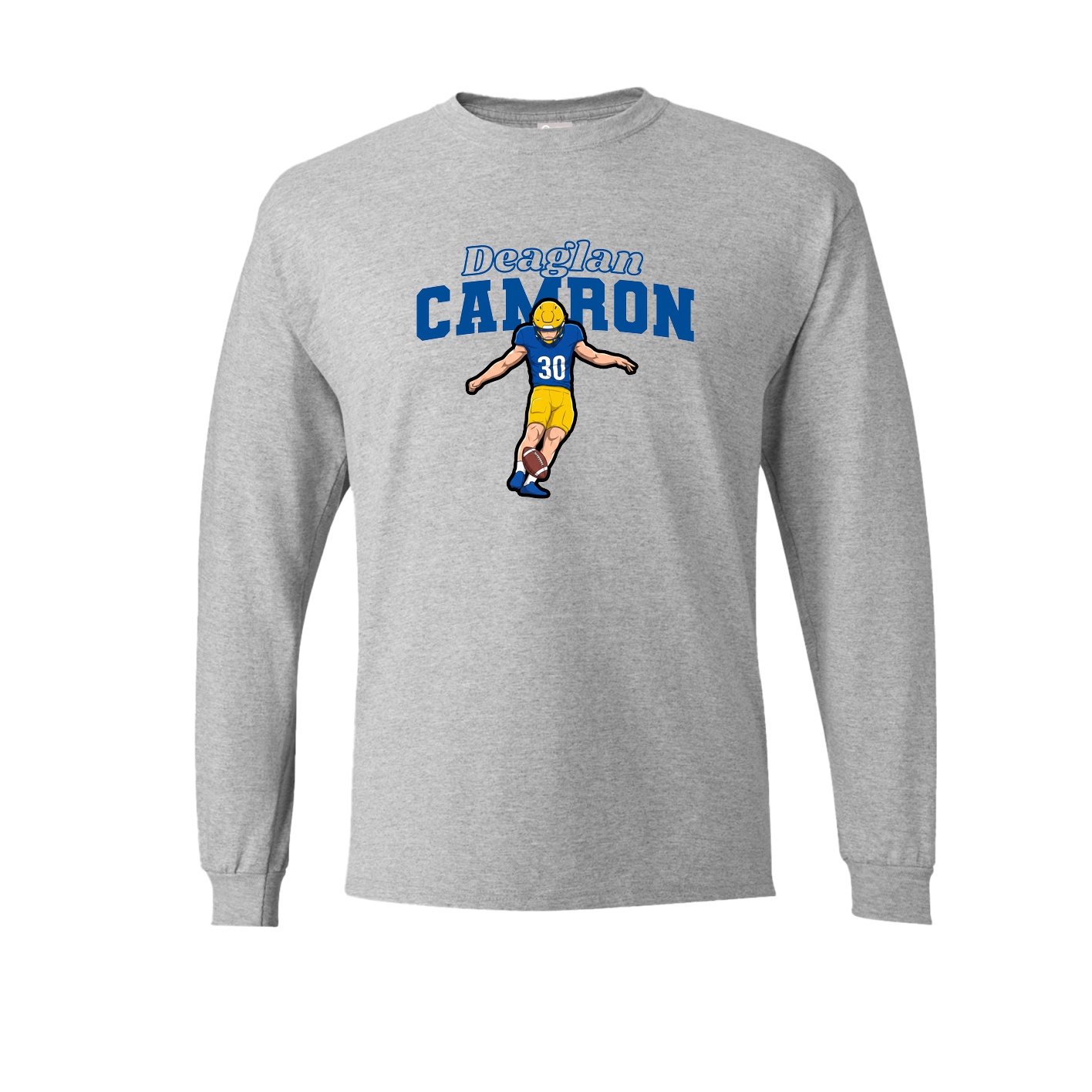 Long Sleeve Tee — Name Arch in Grey