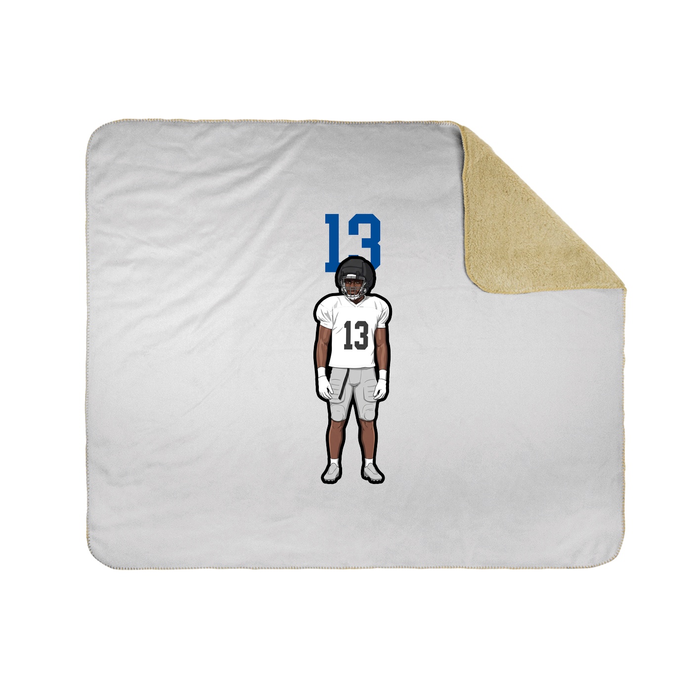 Throw Blanket — Number Top in White