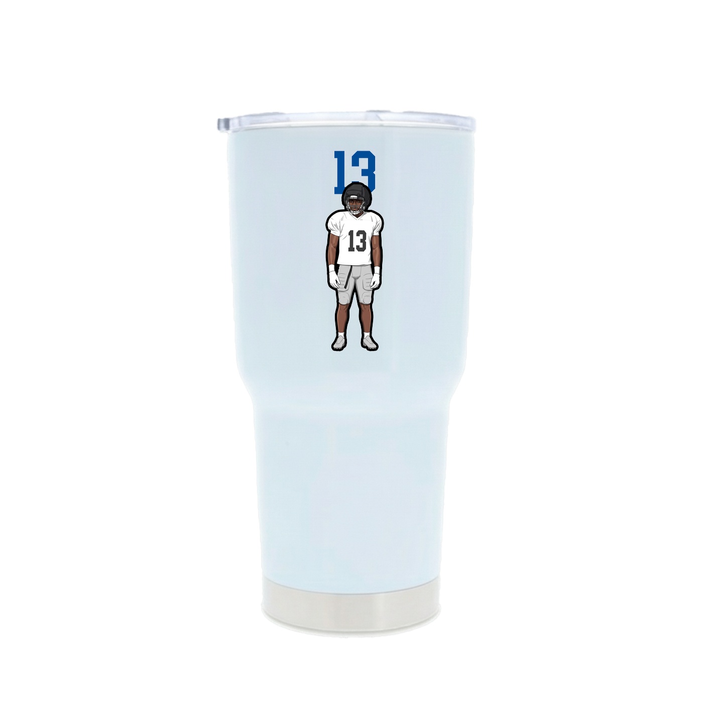 30oz Stainless Steel Tumbler — Number Top in White