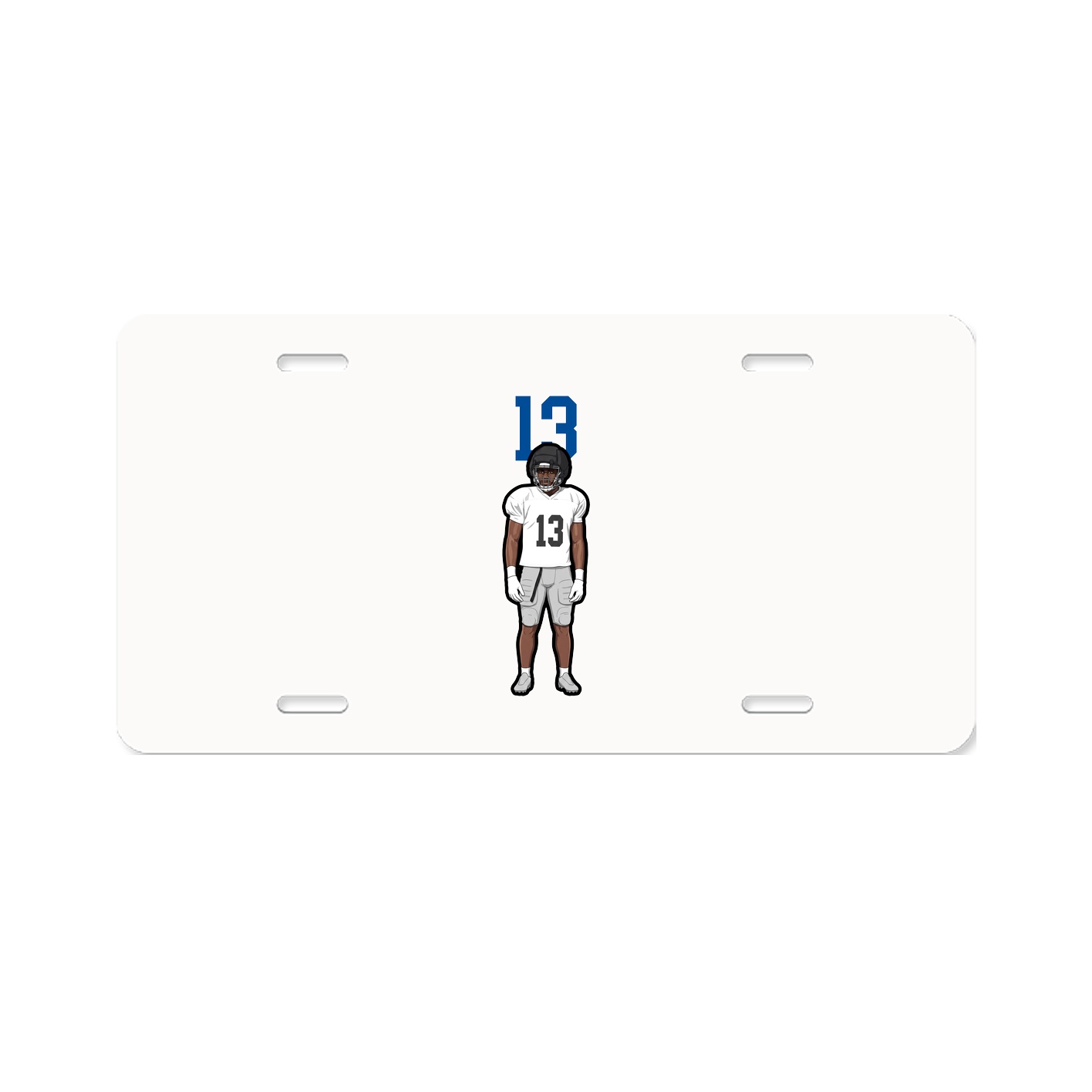 License Plate — Number Top in Classic