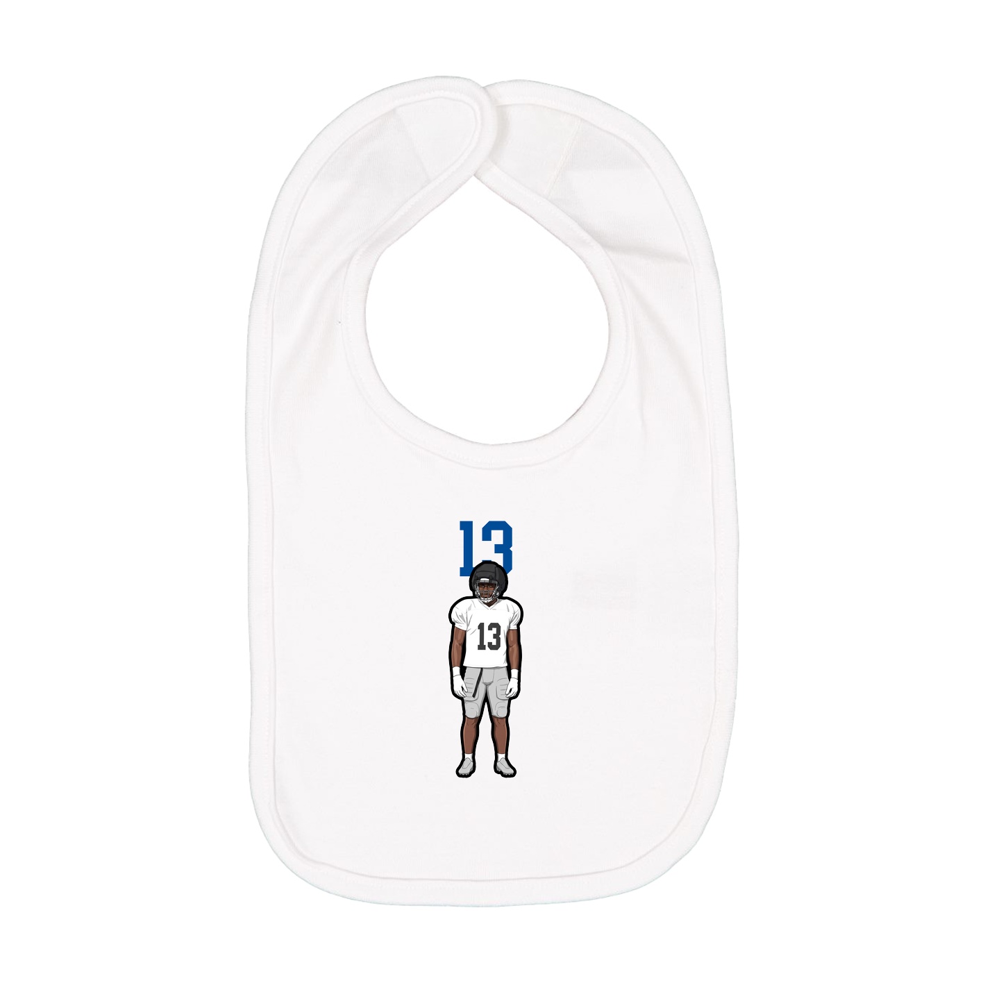 Infant Bib — Number Top in White