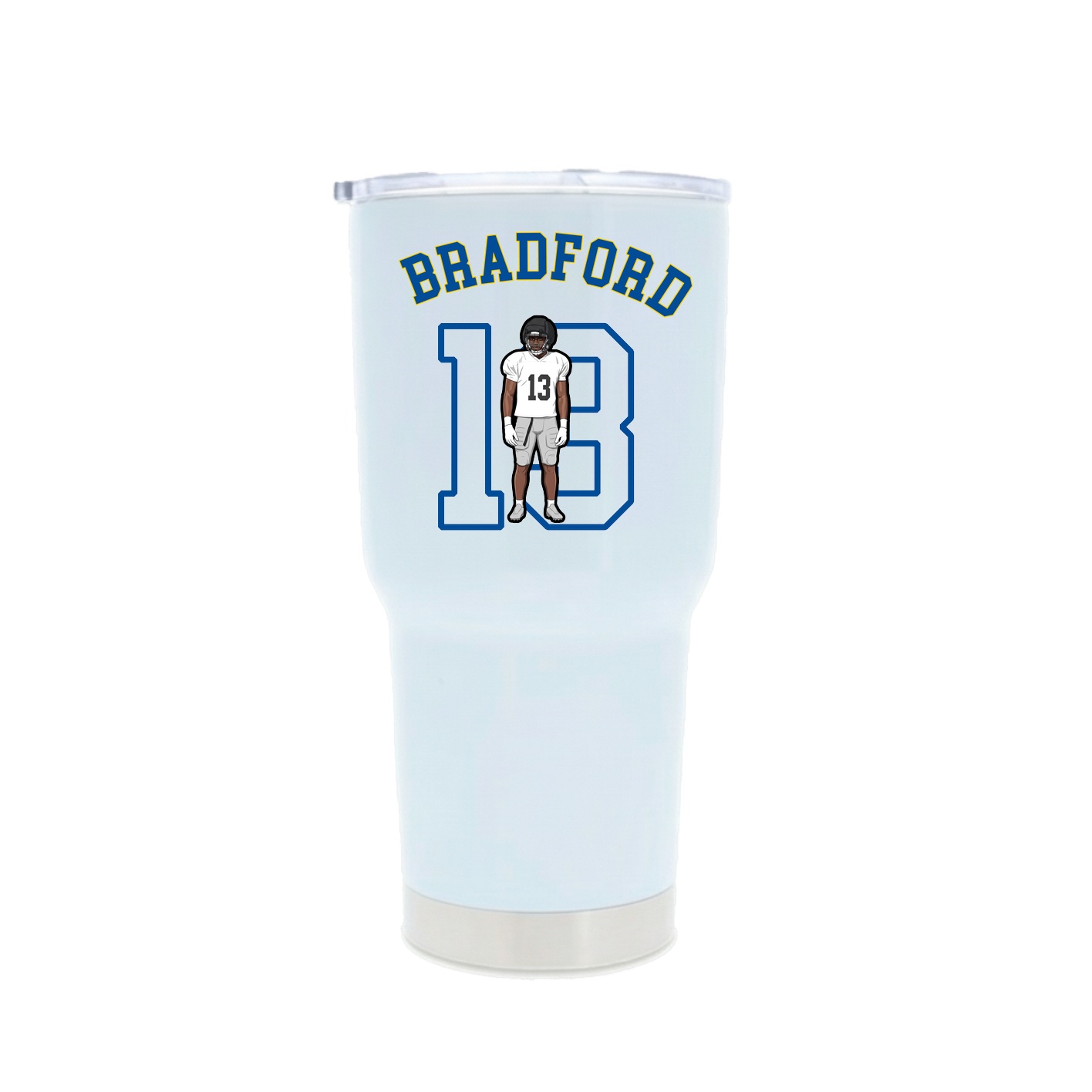 30oz Stainless Steel Tumbler — Shirsey Arch in White