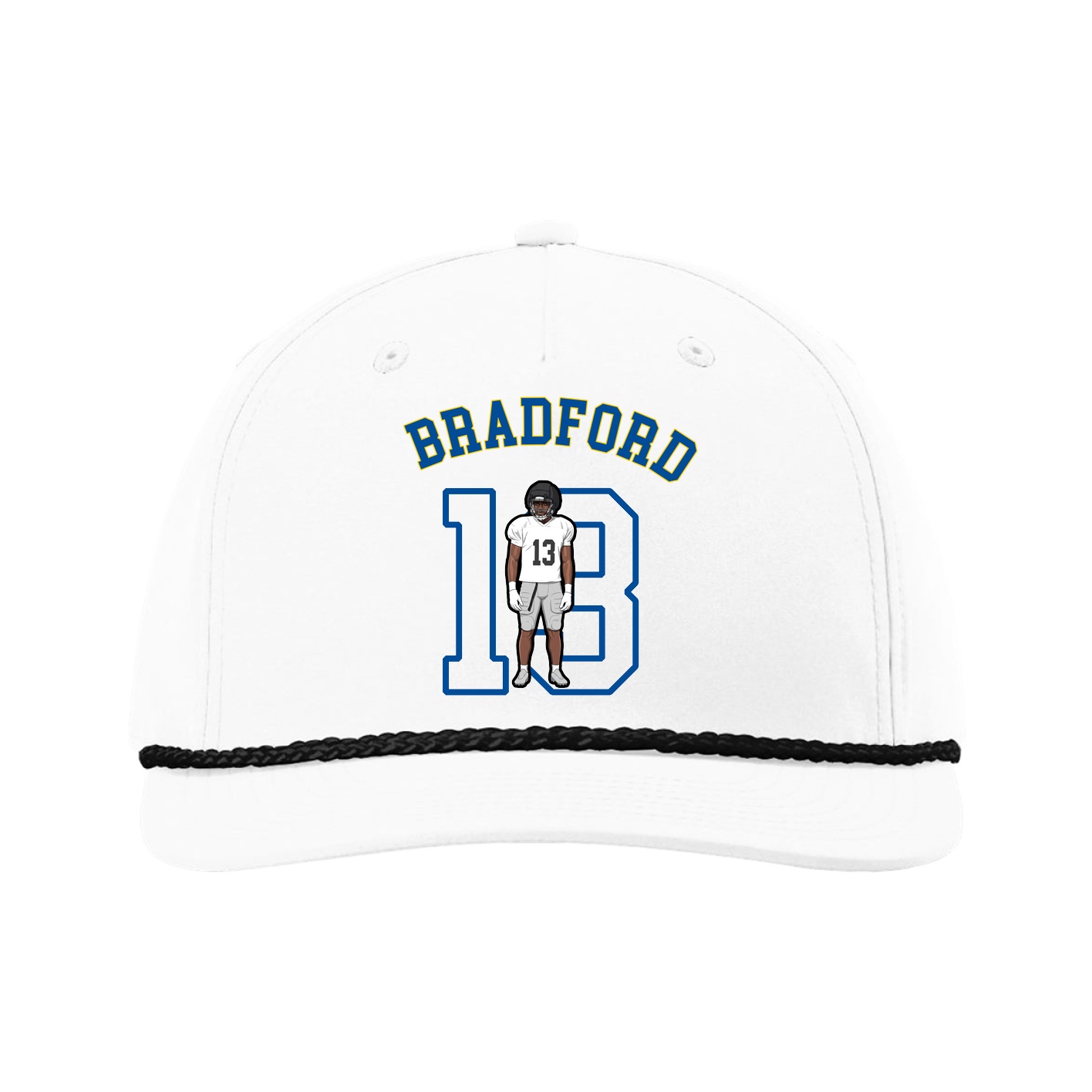 Five-Panel Classic Rope Cap — Shirsey Arch in White